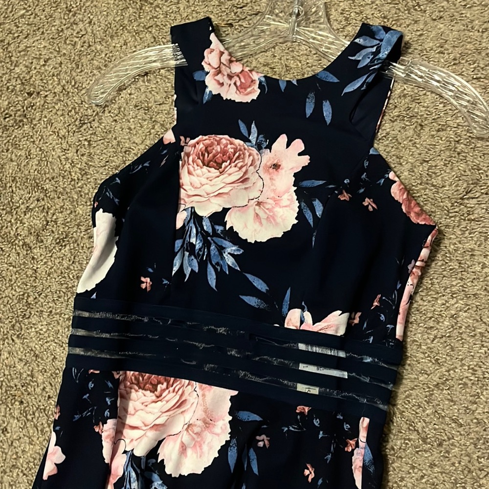 Dress Blue with Flowers